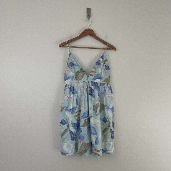 Abercrombie & Fitch Dresses & Skirts - Abercrombie & Fitch Blue Abstract Babydoll A-Line Mini Dress Size Medium